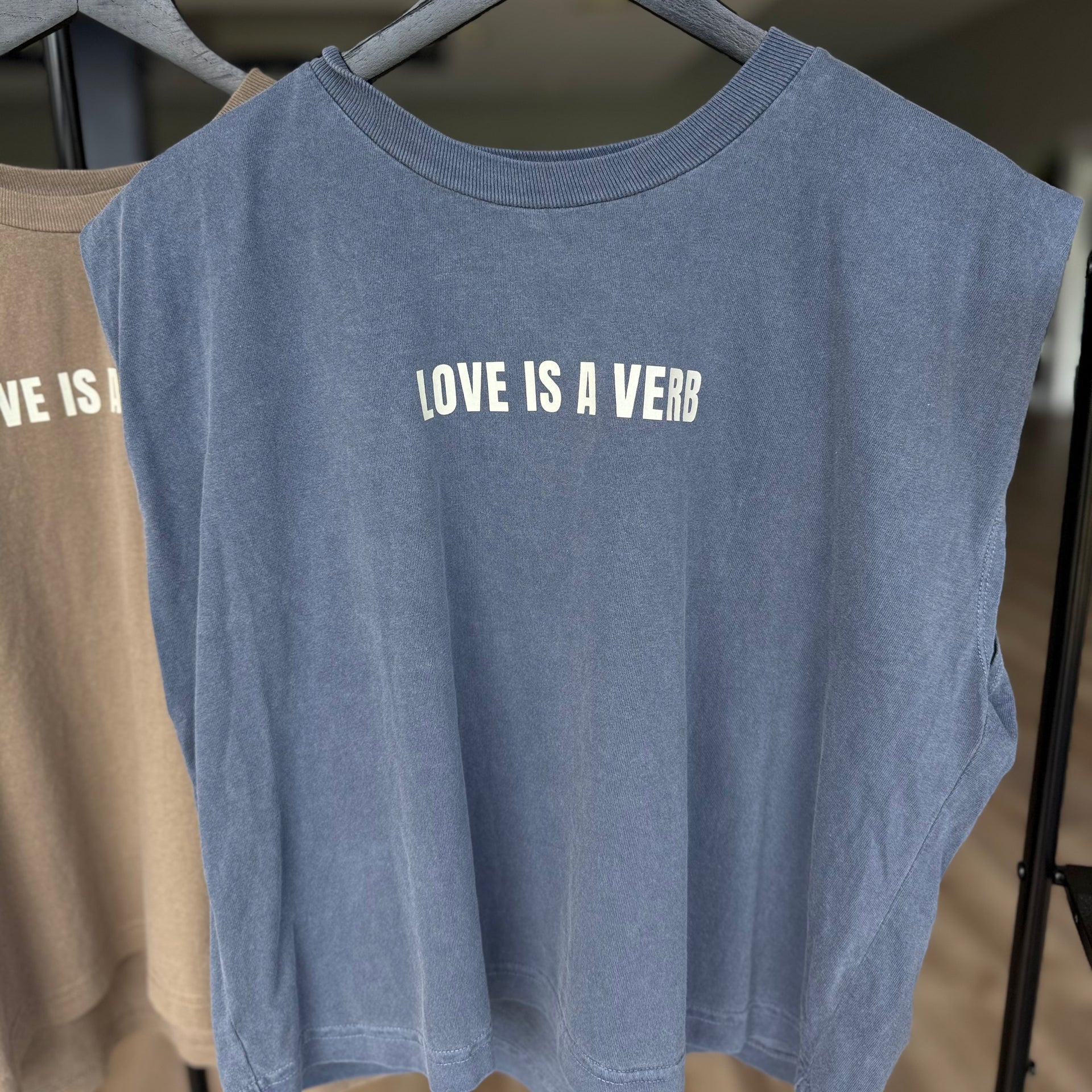Love Is A Verb Muscle Tee