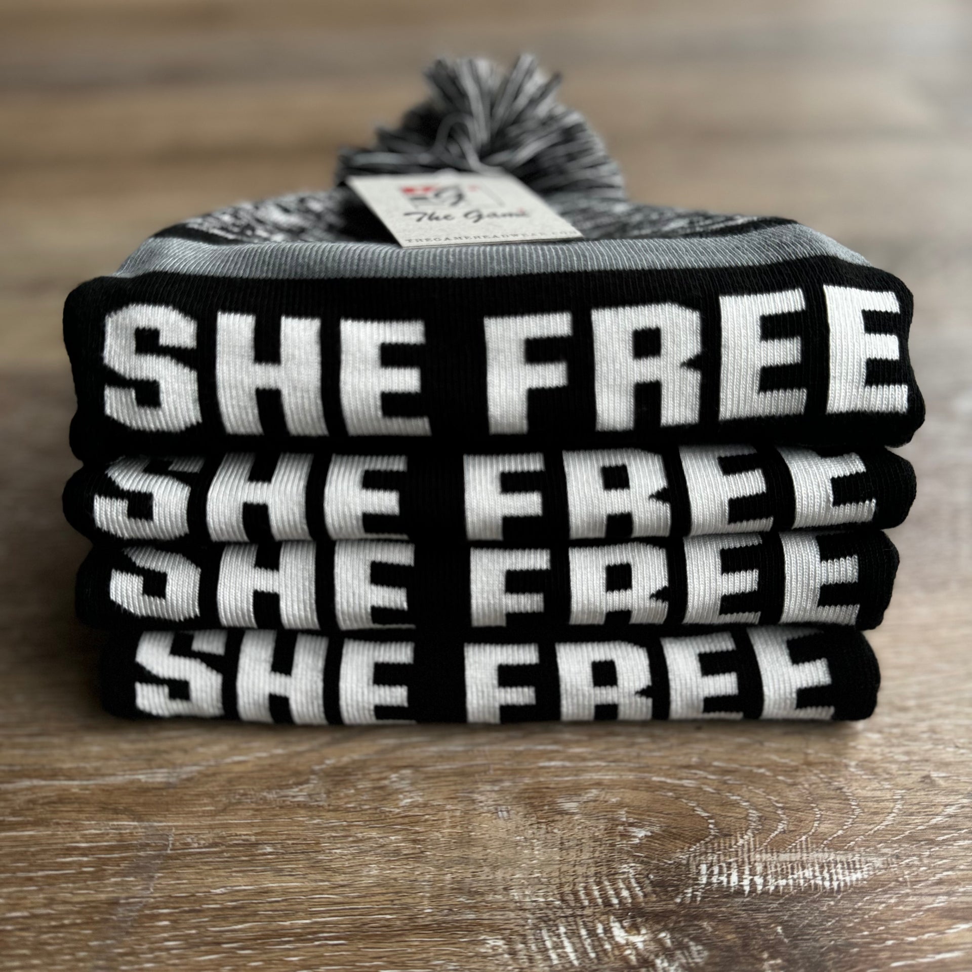 Limited Addition She Free Pom-Pom Beanie