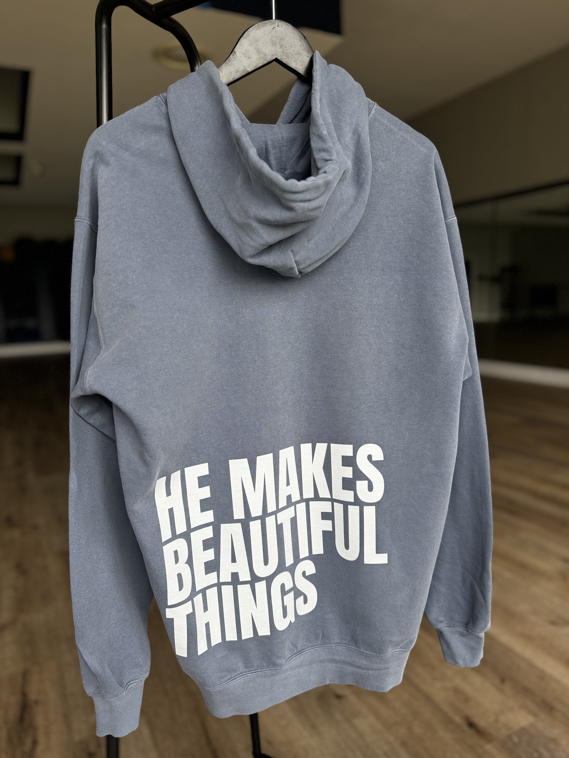 He Makes Beautiful Things Hoodie (Bluish)