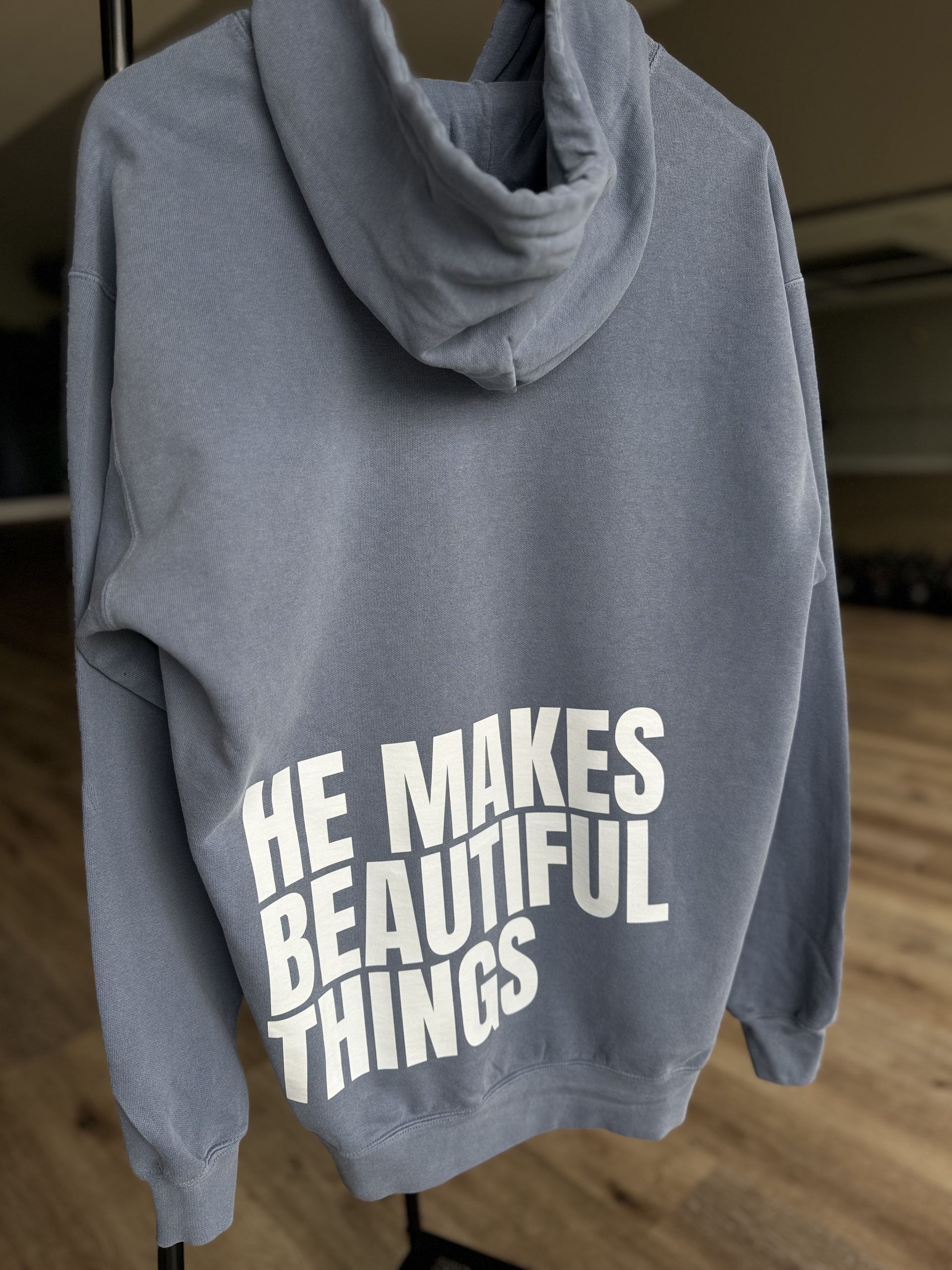 He Makes Beautiful Things Hoodie (Bluish)